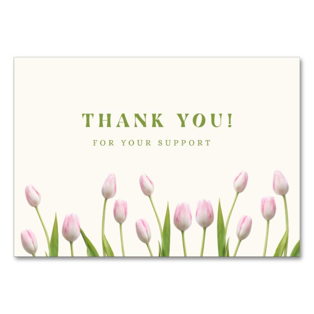 Herzlichen Dank Tischnummer (Vorderseite)