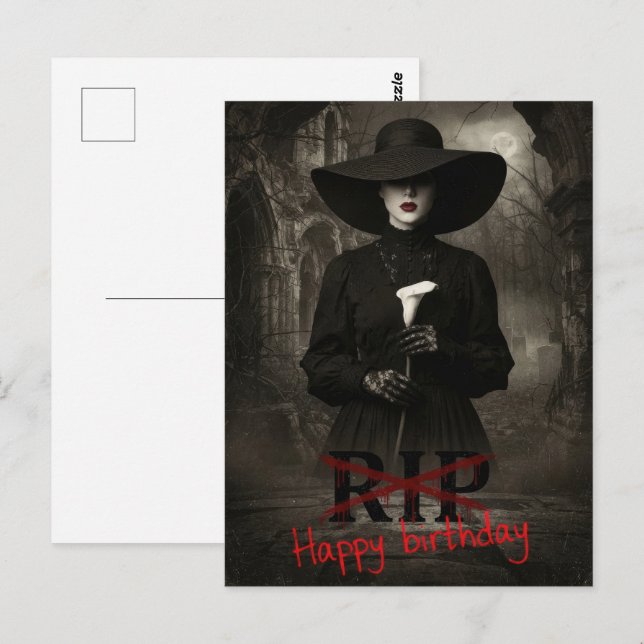 Herzlichen Geburtstag Sarkastisch Postkarte (Vorne/Hinten)