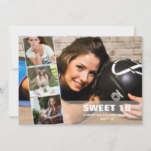 Herzlichen Glückwunsch 16. Geburtstag 4 Foto Colla Feiertagskarte