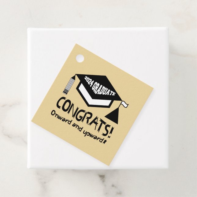 Herzlichen Glückwunsch, 2024 Absolvent! Geschenkanhänger (Beispiel)