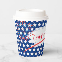 Herzlichen Glückwunsch! 4. Juli American USA Flag Pappbecher