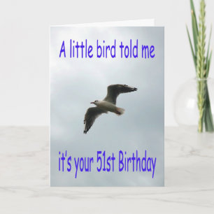 Herzlichen Glückwunsch 51. Geburtstag Fliegender S Karte