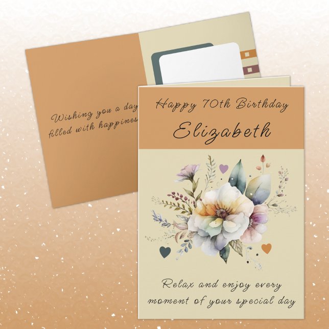 Herzlichen Glückwunsch 70. Geburtstag hinzufügen N Karte (Von Creator hochgeladen)
