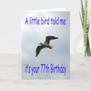 Herzlichen Glückwunsch 77. Geburtstag Fliegender S Karte