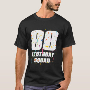 Herzlichen Glückwunsch 80. Geburtstag Squad Happy  T-Shirt