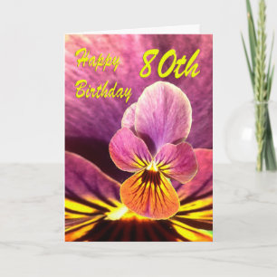 Herzlichen Glückwunsch 80. Geburtstagsfeier Blume Karte