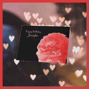Herzlichen Glückwunsch 85. Geburtstagskarte, Coral Karte