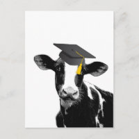Herzlichen Glückwunsch Abschluss Funny Cow in Cap
