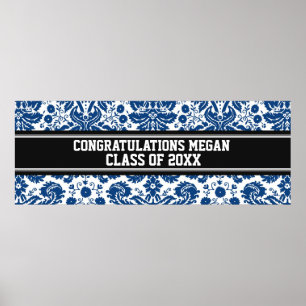 Herzlichen Glückwunsch Abschluss Individuelle Name Poster