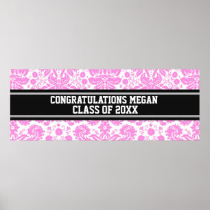 Herzlichen Glückwunsch Abschluss Individuelle Name Poster