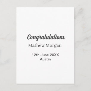 Herzlichen Glückwunsch Abschluss Name Jahr Klasse Postkarte