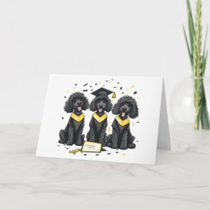 Herzlichen Glückwunsch Abschluss Standard Poodle H Karte