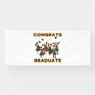 Herzlichen Glückwunsch Absolvent 2,5x6 Vinylbanner Banner