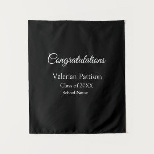 Herzlichen Glückwunsch Absolvent Fügen Sie den Nam Wandteppich