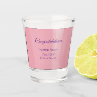 Herzlichen Glückwunsch Absolvent fügen Sie Schulna Schnapsglas