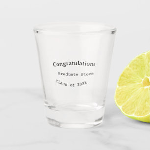 Herzlichen Glückwunsch Absolvent Name Abschlussjah Schnapsglas