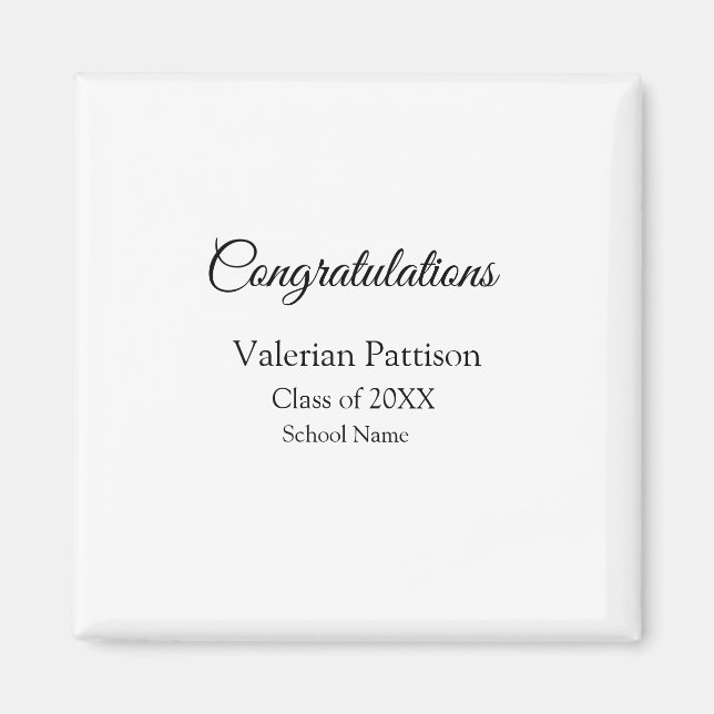 Herzlichen Glückwunsch Absolventen fügen den Namen Magnet (Vorne)