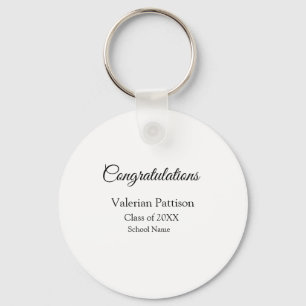 Herzlichen Glückwunsch Absolventen fügen den Namen Schlüsselanhänger