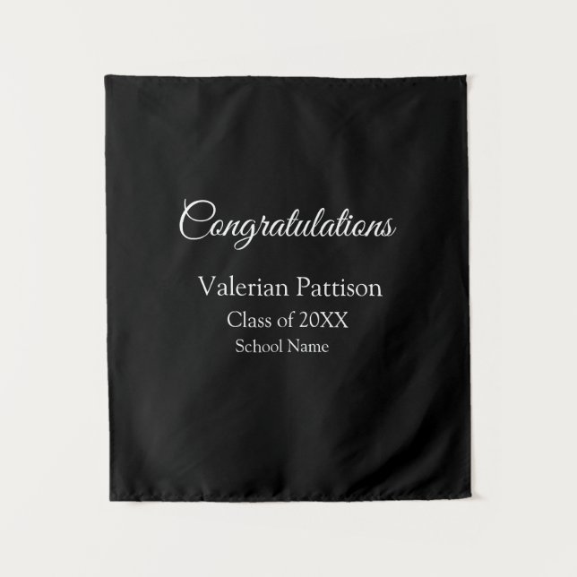 Herzlichen Glückwunsch Absolventen fügen den Namen Wandteppich (Vorderseite)