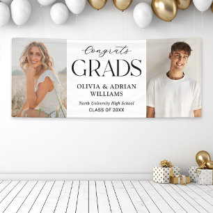 Herzlichen Glückwunsch Absolventen Zwei Absolvente Banner