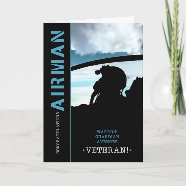 Herzlichen Glückwunsch an Airman zur militärischen Karte (Vorderseite)