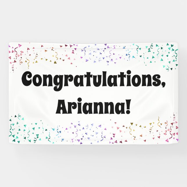 Herzlichen Glückwunsch an den Kollegen Confetti Banner (Horizontal)