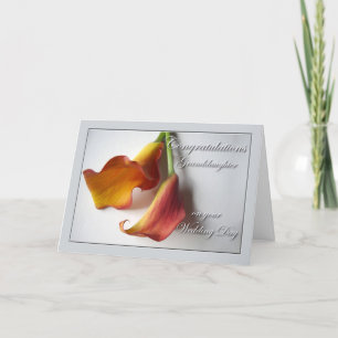 Herzlichen Glückwunsch an die Enkelin, Hochzeitsta Karte