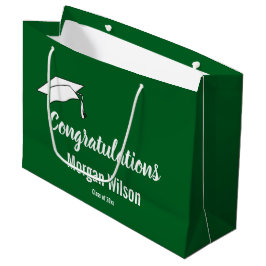 Herzlichen Glückwunsch an die Graduate Dark Green Große Geschenktüte