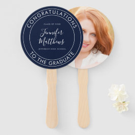 Herzlichen Glückwunsch an die Graduate Navy Blue Fächer