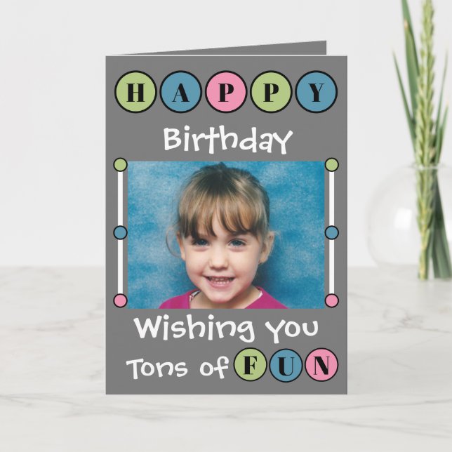 Herzlichen Glückwunsch an die tollen Graukinder Fo Karte (Vorderseite)