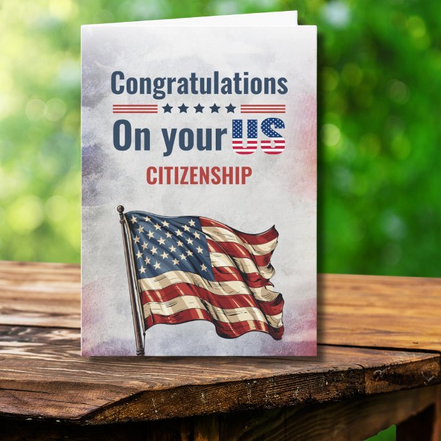 Herzlichen Glückwunsch an die US-Staatsbürgerschaf Karte (Von Creator hochgeladen)