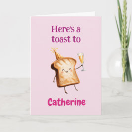 Herzlichen Glückwunsch an Frauen, Lustiger Toast,  Karte