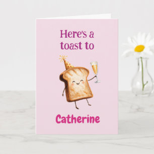 Herzlichen Glückwunsch an Frauen, Lustiger Toast, Karte