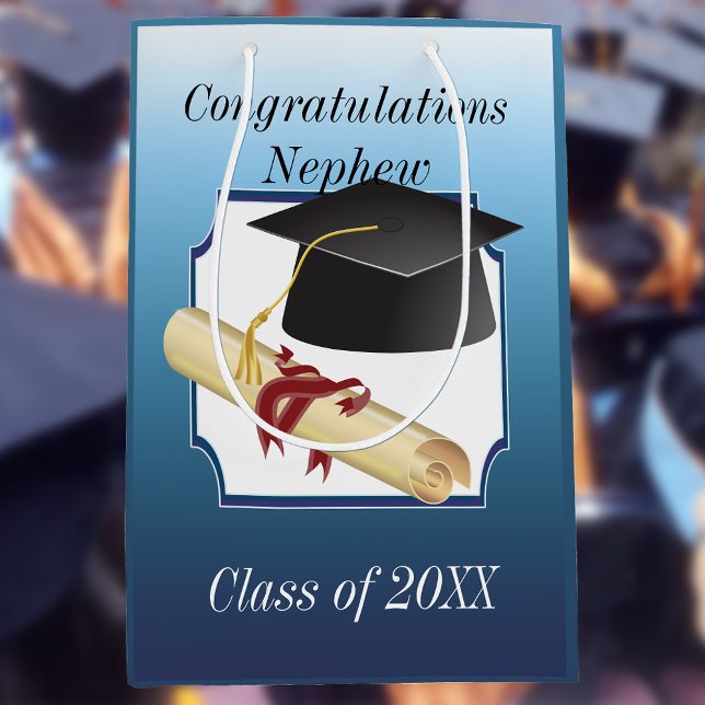 Herzlichen Glückwunsch an Nephew, der seinen Absch Mittlere Geschenktüte (Von Creator hochgeladen)