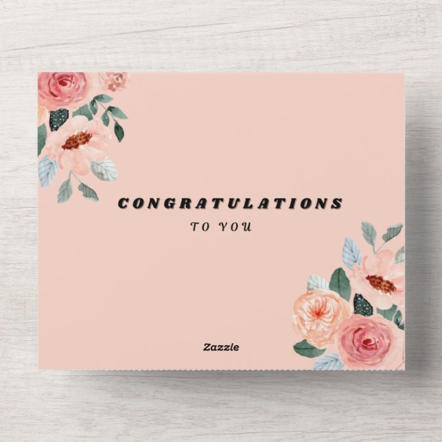 Herzlichen Glückwunsch an Sie! All In One Einladung (Vorderseite)