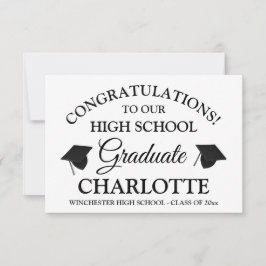 Herzlichen Glückwunsch an unsere Schwarz-weiße Gra Karte