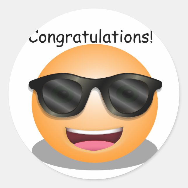 Herzlichen Glückwunsch! Aufkleber (Vorderseite)