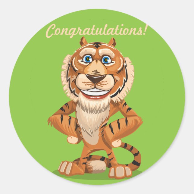 Herzlichen Glückwunsch! Aufkleber (Vorderseite)