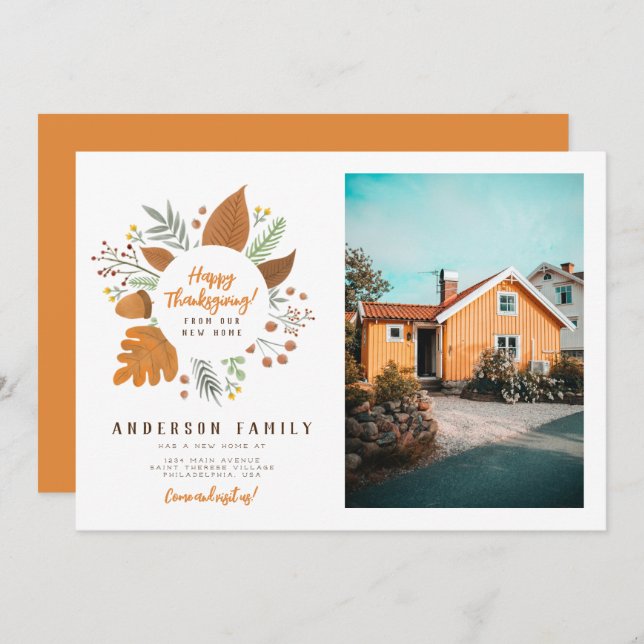 Herzlichen Glückwunsch aus unserem neuen Zuhause M Einladung (Vorne/Hinten)