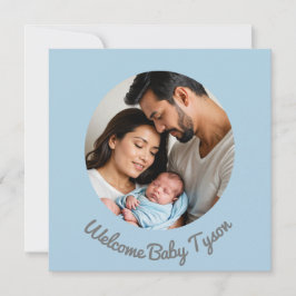 Herzlichen Glückwunsch Baby Blue, Begrüßungsbaby Einladung