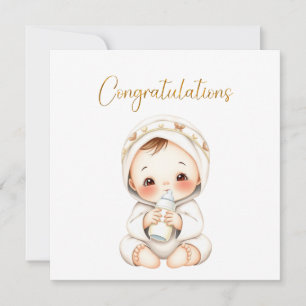 Herzlichen Glückwunsch Baby Card Karte