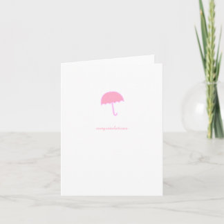 Herzlichen Glückwunsch Baby Shower Karte Rosa Rege