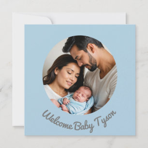 Herzlichen Glückwunsch, Babyjunge blau, willkommen Einladung