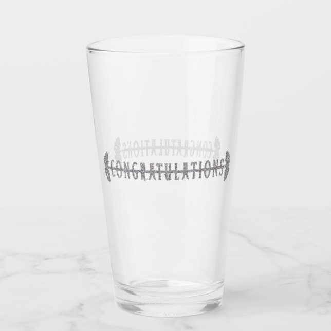 Herzlichen Glückwunsch Beer Glass Tumbler (Vorderseite)