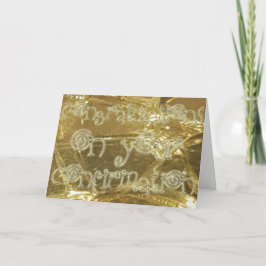 Herzlichen Glückwunsch Bejahung Typografie Golden Karte