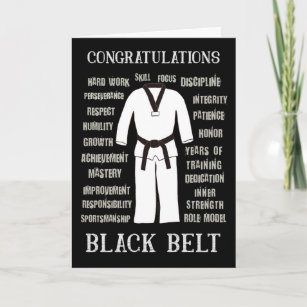 Herzlichen Glückwunsch Black Belt Taekwondo Karate Karte
