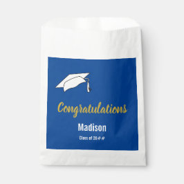 Herzlichen Glückwunsch Blue White & Gold Abschluss Geschenktütchen