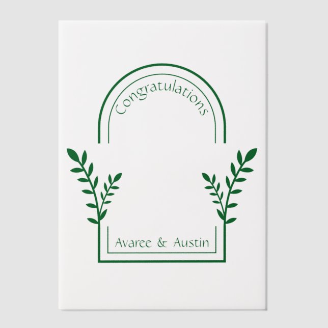 Herzlichen Glückwunsch Braut und Bräuche (Vorderseite)