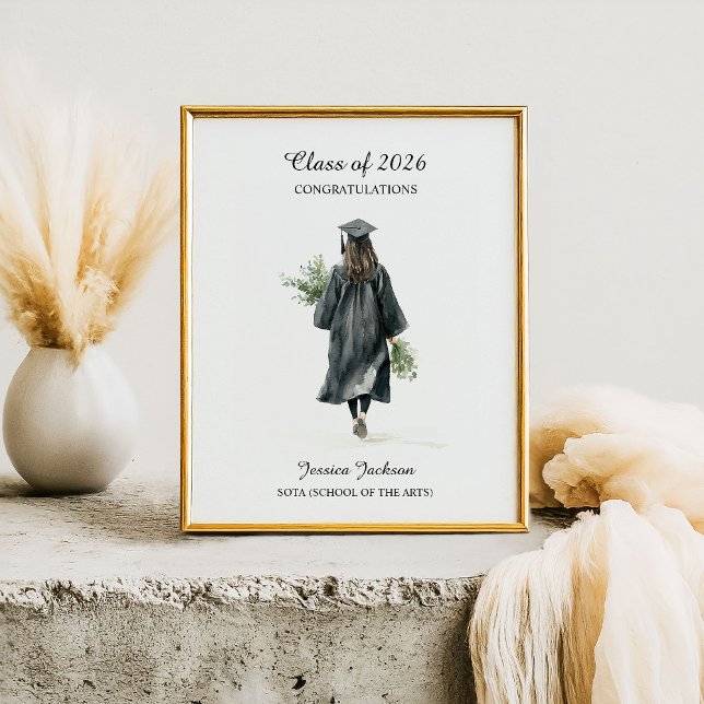 Herzlichen Glückwunsch Brunette Absolventin Abschl Poster (Von Creator hochgeladen)