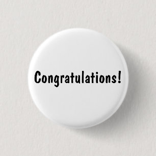 Herzlichen Glückwunsch! Button